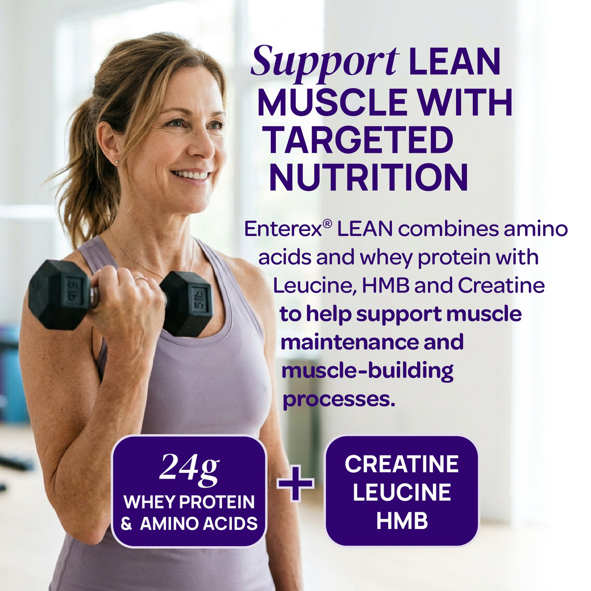 Enterex LEAN GLP-1 Muscle & Hydration Support Powder, Fruit Punch (7 Packets)