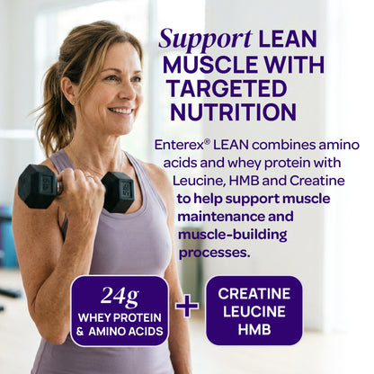 Enterex LEAN GLP-1 Muscle & Hydration Support Powder, Fruit Punch (7 Packets)