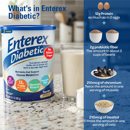 Enterex Diabetic Ready-to-Mix Nutritionally Complete Powder
