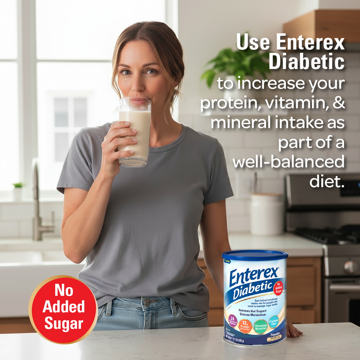 Enterex Diabetic Ready-to-Mix Nutritionally Complete Powder